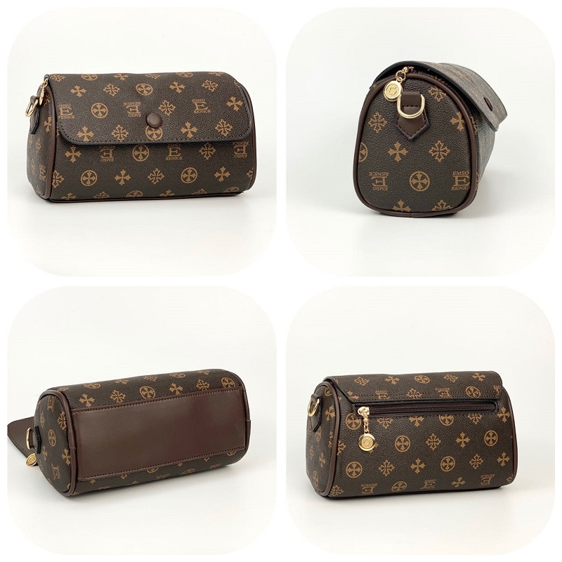 Mala cilindrična Boston torba s remenom, crossbody, PU koža, oblik jastuka, ulični stil