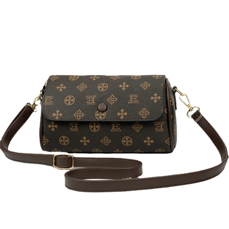 Mala cilindrična Boston torba s remenom, crossbody, PU koža, oblik jastuka, ulični stil