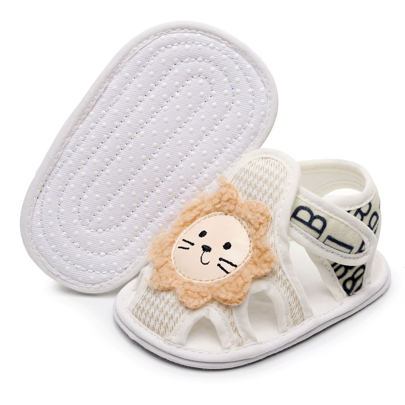 Ljetne cipele za bebe s mekom potplatom, cipele za hodanje, sandale s platnenom podlogom, prozračne, protuklizne, crtani dizajn