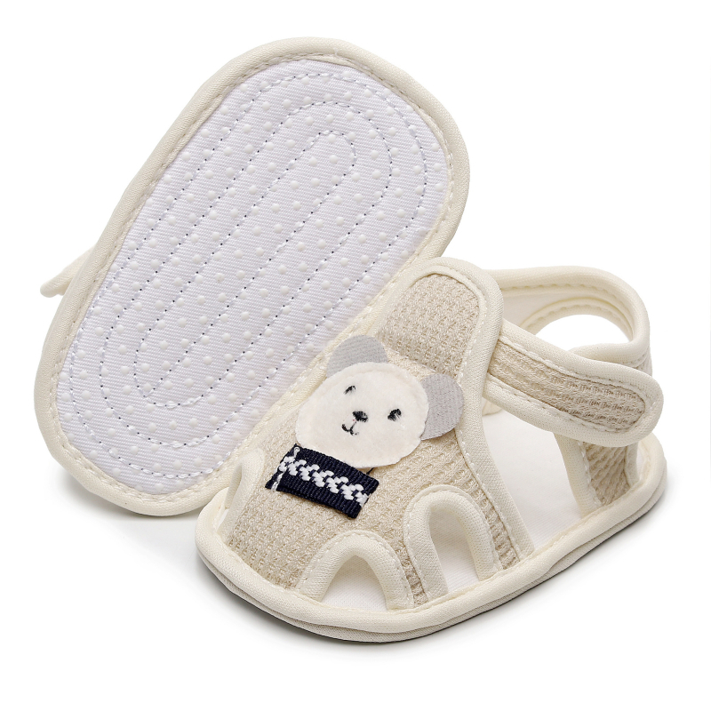 Ljetne cipele za bebe s mekom potplatom, cipele za hodanje, sandale s platnenom podlogom, prozračne, protuklizne, crtani dizajn