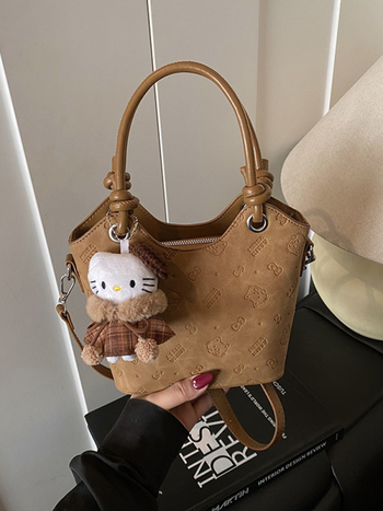 Ženska bucket torba s reljefom, vintage stil, elegantan i minimalistički dizajn, za rameni ili crossbody, izdanje 2025