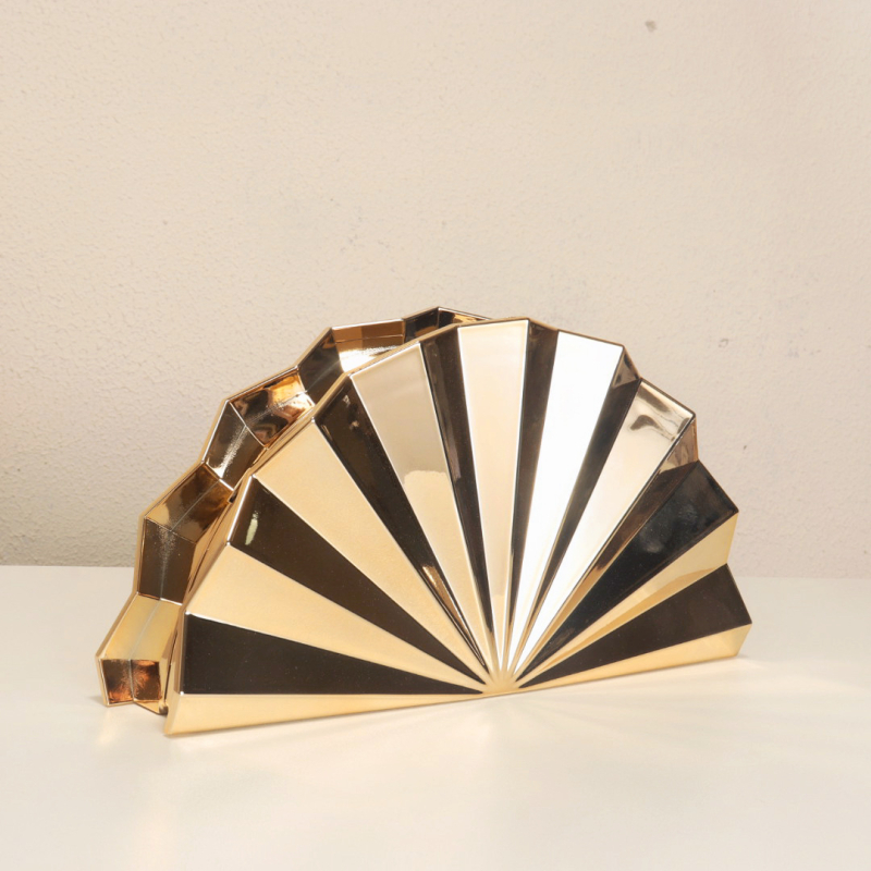 Akril clutch torbica u obliku fan-a, s lancem
