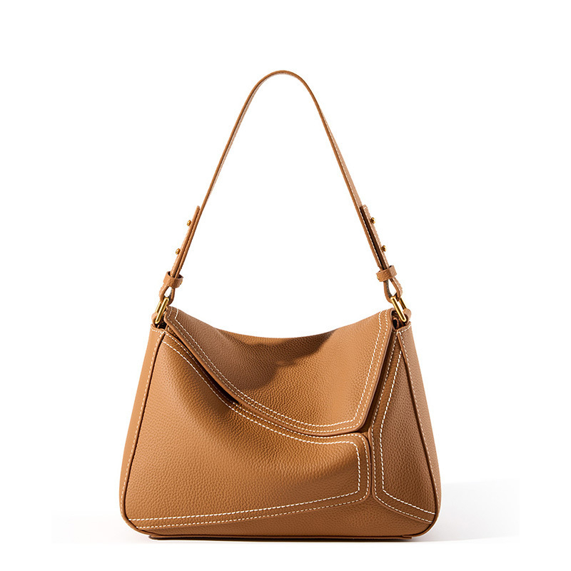 Ženska torba od prave kože, geometrijski oblik, 2025 novi model, crossbody torba s naramenicom