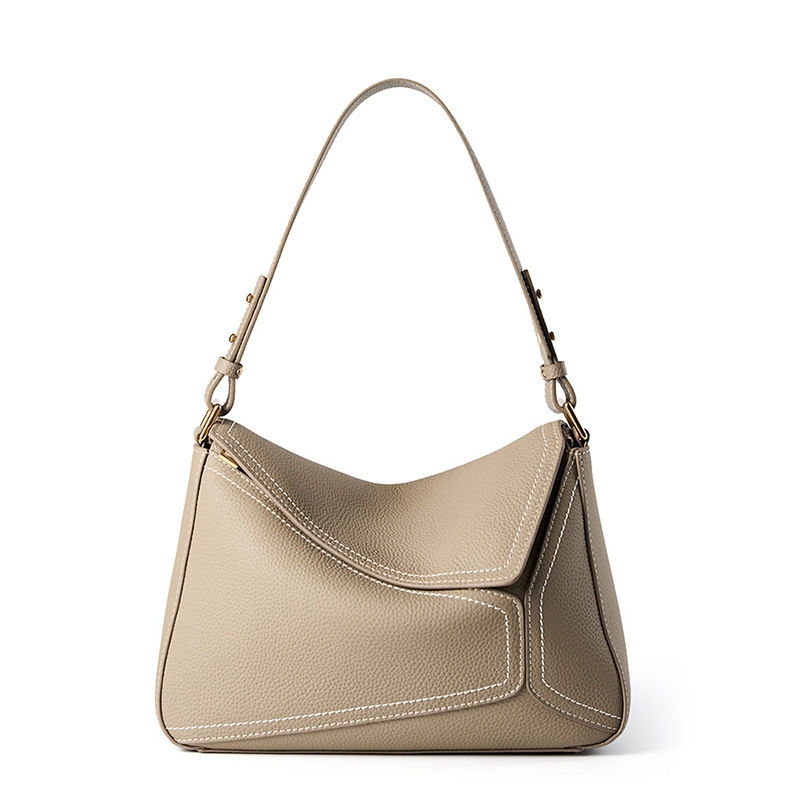 Ženska torba od prave kože, geometrijski oblik, 2025 novi model, crossbody torba s naramenicom
