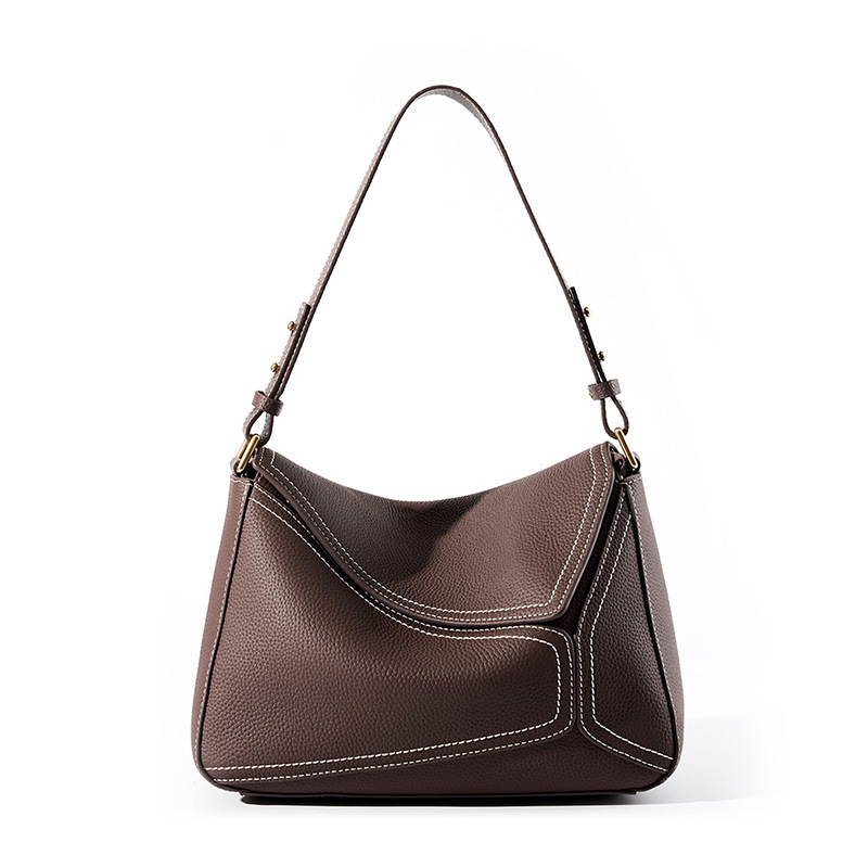 Ženska torba od prave kože, geometrijski oblik, 2025 novi model, crossbody torba s naramenicom