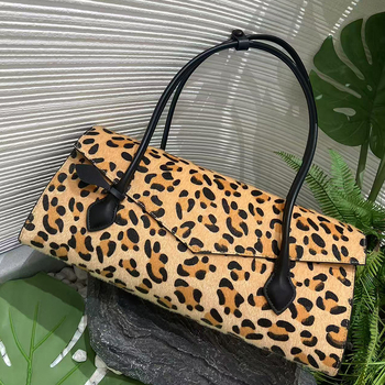 Ženska torbica s leopard uzorkom od kože goveda, modernog zapadnog stila, ljeto 2025, dnevna torba preko ramena