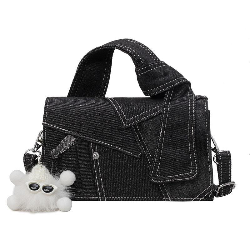 Ženska PU torbica u denimu stilu, crossbody torba, mala kvadratna torba za svakodnevnu upotrebu