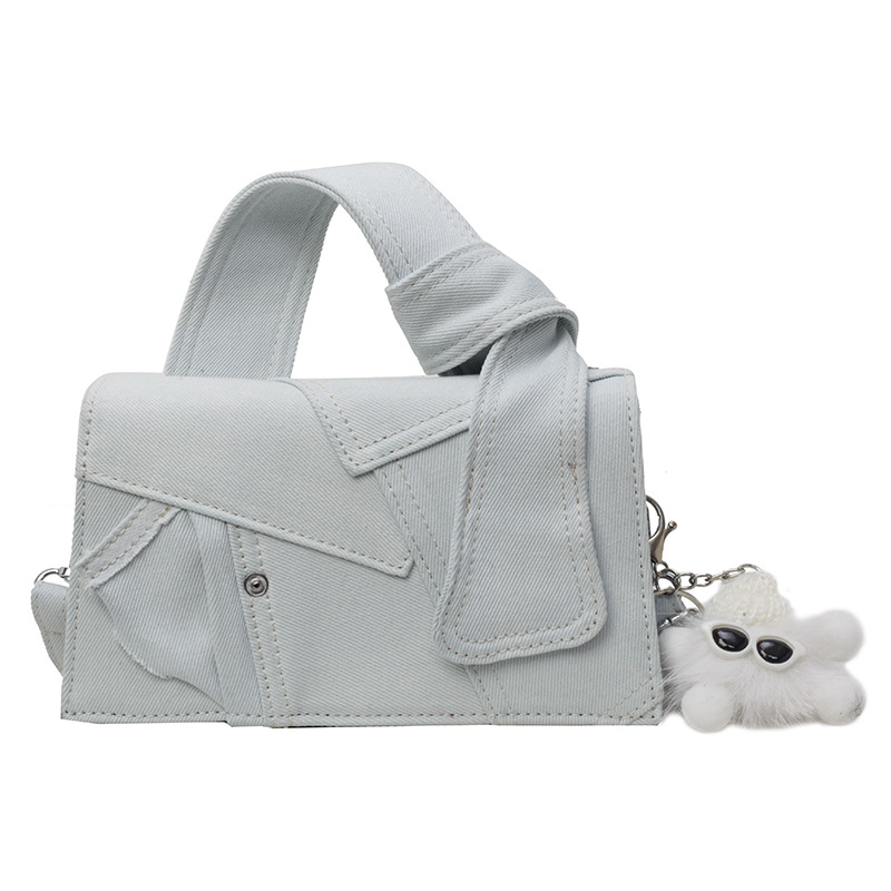 Ženska PU torbica u denimu stilu, crossbody torba, mala kvadratna torba za svakodnevnu upotrebu