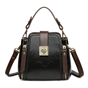 Sunshine Holy Emperor PU bucket torba, srednje veličine, print s kontrastnim bojama, naramenica i crossbody za svakodnevnu uporabu