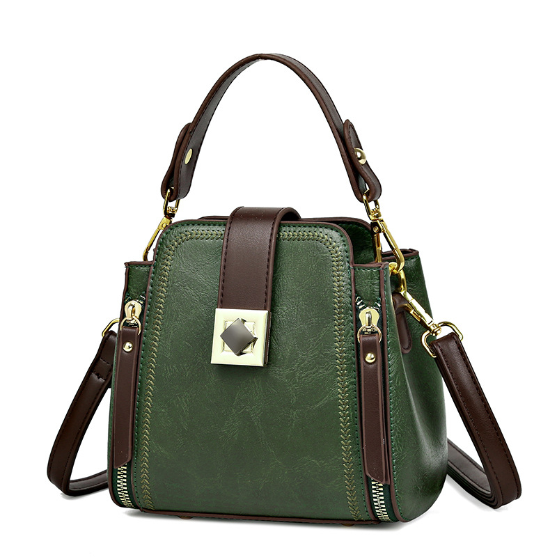Sunshine Holy Emperor PU bucket torba, srednje veličine, print s kontrastnim bojama, naramenica i crossbody za svakodnevnu uporabu