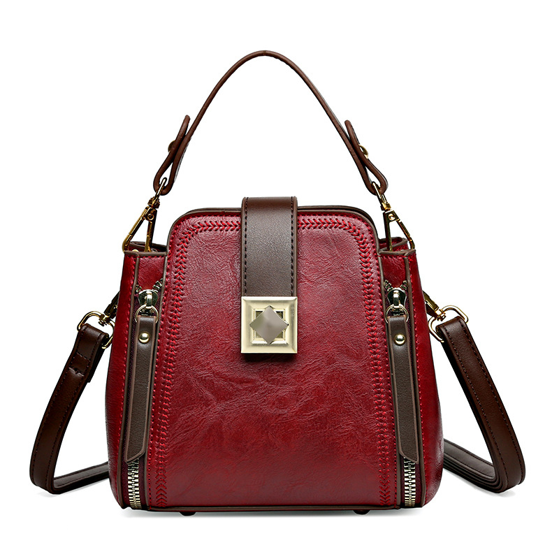 Sunshine Holy Emperor PU bucket torba, srednje veličine, print s kontrastnim bojama, naramenica i crossbody za svakodnevnu uporabu