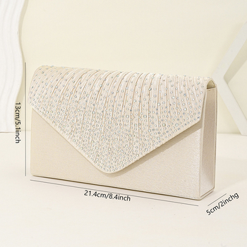 2025 nova večernja torbica – elegantna, ukrašena dijamantima, crossbody torbica s lancem