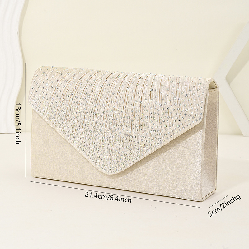 2025 nova večernja torbica – elegantna, ukrašena dijamantima, crossbody torbica s lancem