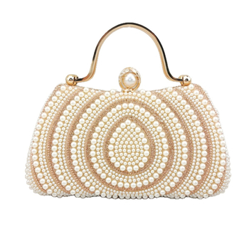 Međunarodna večernja torbica s dijamantima i perlama, elegantna clutch torbica za haljine, svestrana torba s lancem za bankete