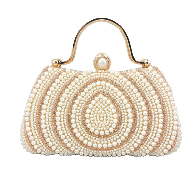 Međunarodna večernja torbica s dijamantima i perlama, elegantna clutch torbica za haljine, svestrana torba s lancem za bankete