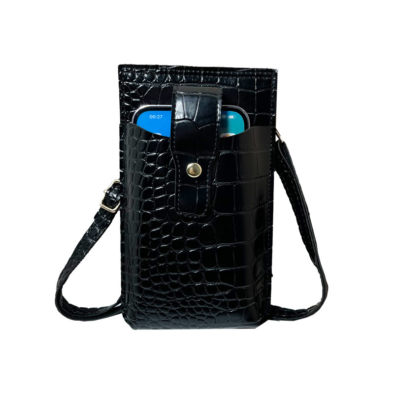 Mini torbica za telefon s uzorkom krokodila, držač kartice, ramenski/crossbody remen s kopčom, kožna futrola za telefon, ženski novčanik