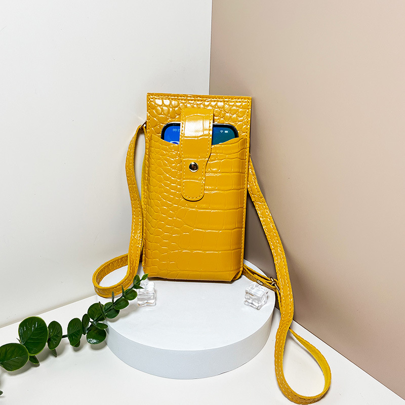 Mini torbica za telefon s uzorkom krokodila, držač kartice, ramenski/crossbody remen s kopčom, kožna futrola za telefon, ženski novčanik