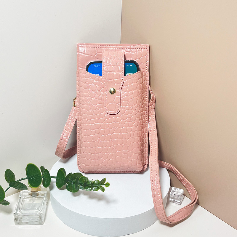 Mini torbica za telefon s uzorkom krokodila, držač kartice, ramenski/crossbody remen s kopčom, kožna futrola za telefon, ženski novčanik