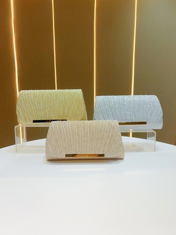 Novi stil – lagana luksuzna plisirana clutch torbica za žene, mala večernja torbica za rame ili crossbody