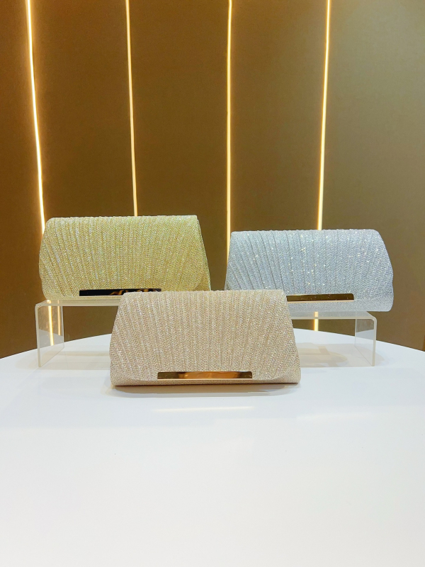 Novi stil – lagana luksuzna plisirana clutch torbica za žene, mala večernja torbica za rame ili crossbody