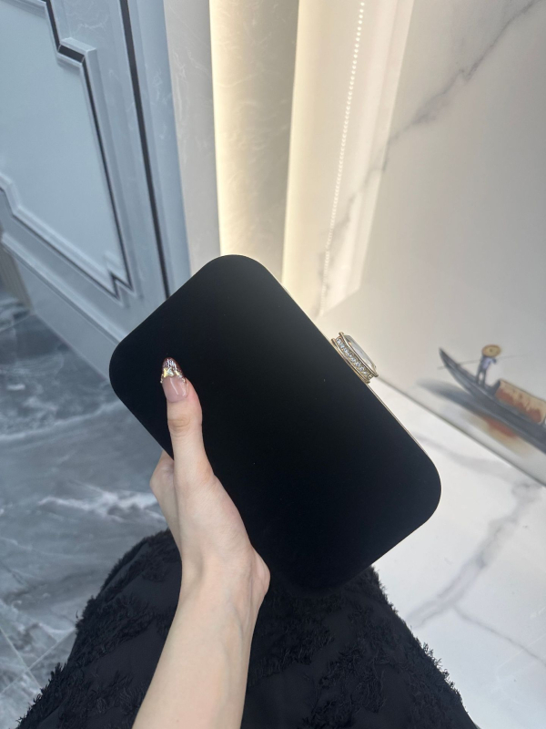 Nova stil večernja torbica za žene, velur kutijastog oblika s dijamantima; večernja ručna ili preko ramena.