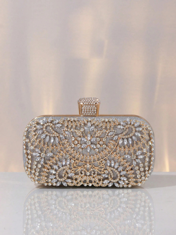 2025 Ženska večernja torbica s dijamantnom ukrasom – banket clutch s remenom preko tijela