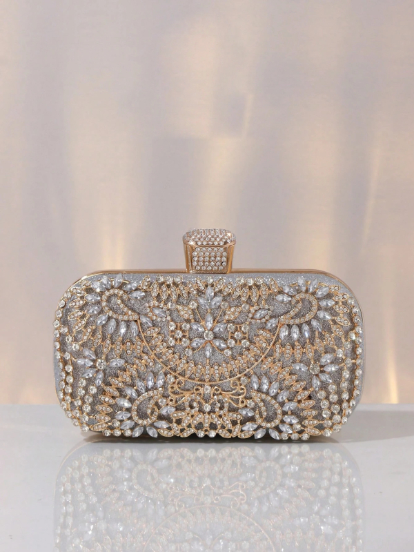 2025 Ženska večernja torbica s dijamantnom ukrasom – banket clutch s remenom preko tijela