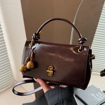 2025 ženska crossbody torba s jednim remenom, retro luksuzan stil, PU koža, srednja veličina, podstava od poliester