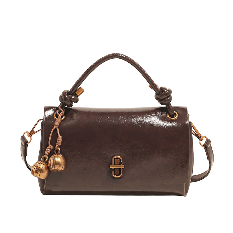 2025 ženska crossbody torba s jednim remenom, retro luksuzan stil, PU koža, srednja veličina, podstava od poliester