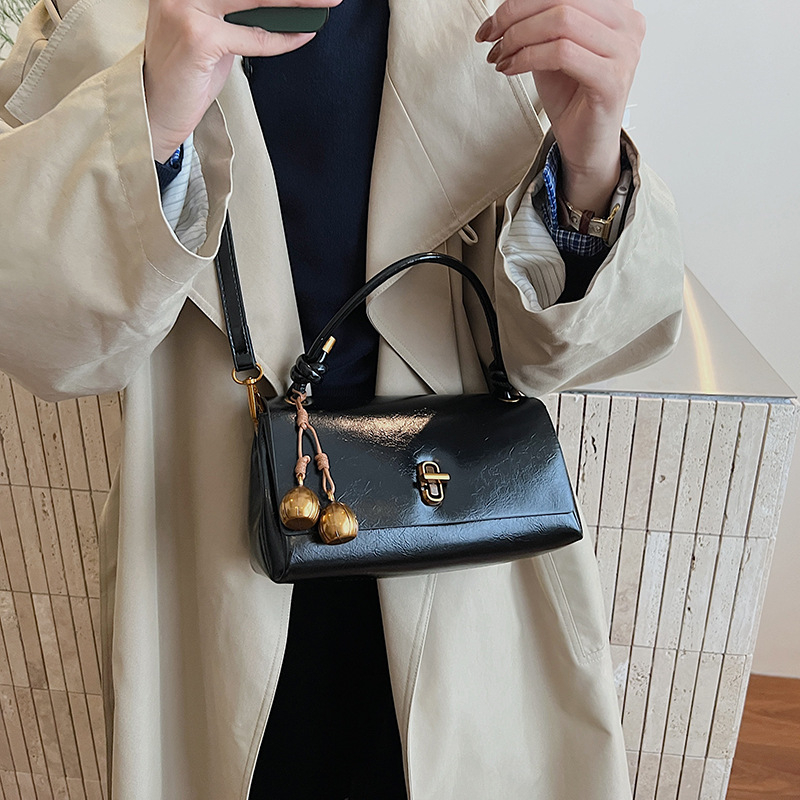 2025 ženska crossbody torba s jednim remenom, retro luksuzan stil, PU koža, srednja veličina, podstava od poliester