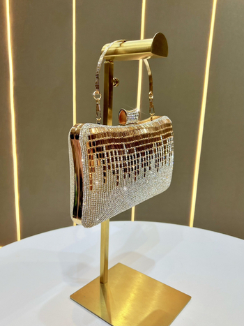 Ženska večernja clutch torba s dijamantima