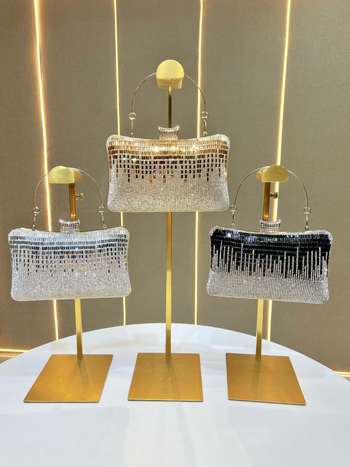Ženska večernja clutch torba s dijamantima