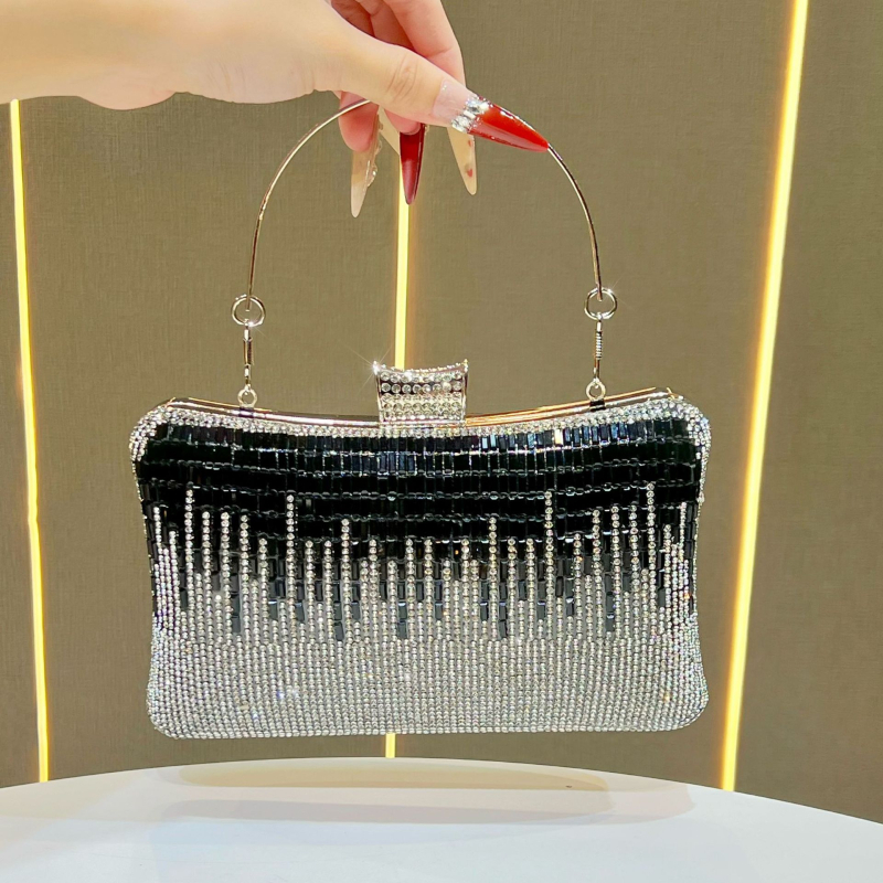 Ženska večernja clutch torba s dijamantima