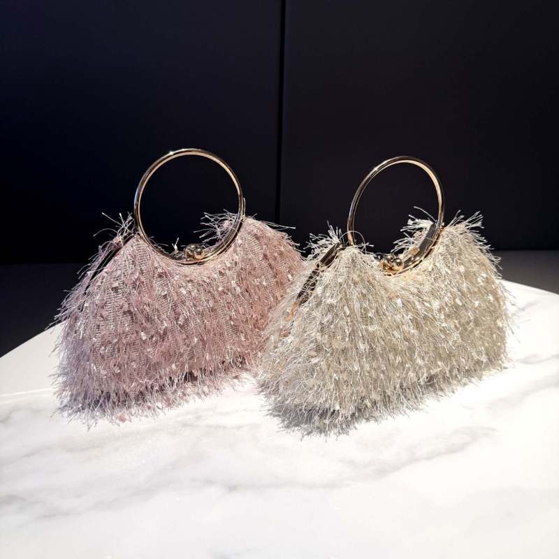 Letode pliš večernja torbica, mala kvadratna torba za KTV i banket, stil princeze – torba za rame ili crossbody