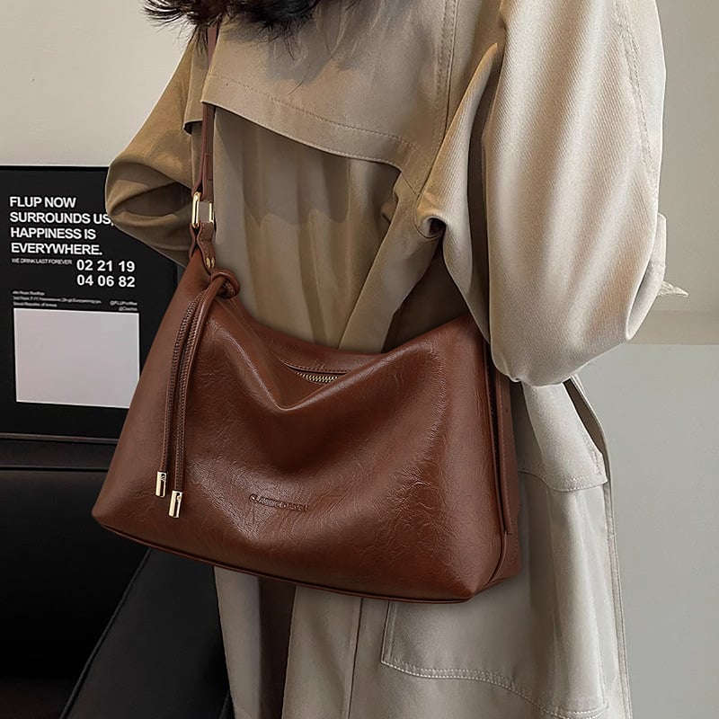 Seammar 2026 ženska torba od prave kože, preko ramena i crossbody, velika kapaciteta, gradski stil