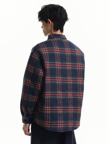 Muški overshirt u britskom stilu s karom, debeo za zimu, širok kroj, plus veličina
