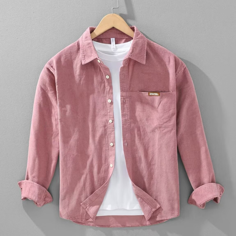 Férfi japán retro hosszú ujjú ing, tavasz–ősz, laza szabású, ing-jacke