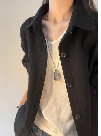 Férfi Chenille ing-zakó herringbone mintával, őszi, amerikai csíkok, hosszú ujjú, prémium elegancia