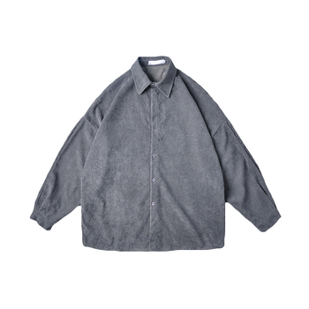 Muška košulja od korduroja – široka silueta, dugi rukavi, korejski stil, gradski streetwear,utjecaji Hongkonga i japanskog stila