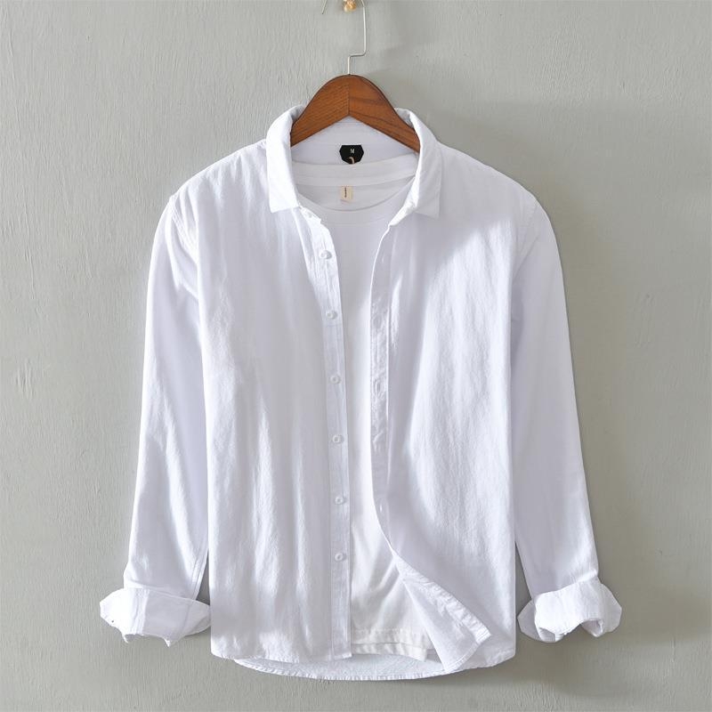 L748 Muška košulja u japanskom stilu, minimalistički umjetnički dizajn, casual pamučna Oxford košulja s hongkonškim retro štihom