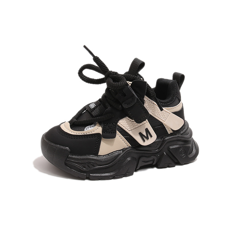 Dječje sportske tenisice, jesen-zima 2025, lagane, protuklizne, s fleec podstavom, casual dad shoes stil, mekana potplata
