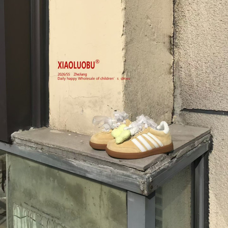 Tenisice s mašnicom i čipkom za djevojčice, AB verzija, slatke boje, casual, niski kroj, Velcro, proljeće 2026