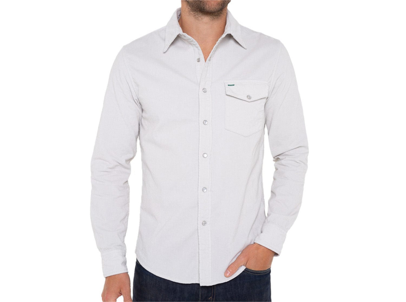 Muška corduroy košulja s dugim rukavima, jednobojna, casual stil, jesen 2023
