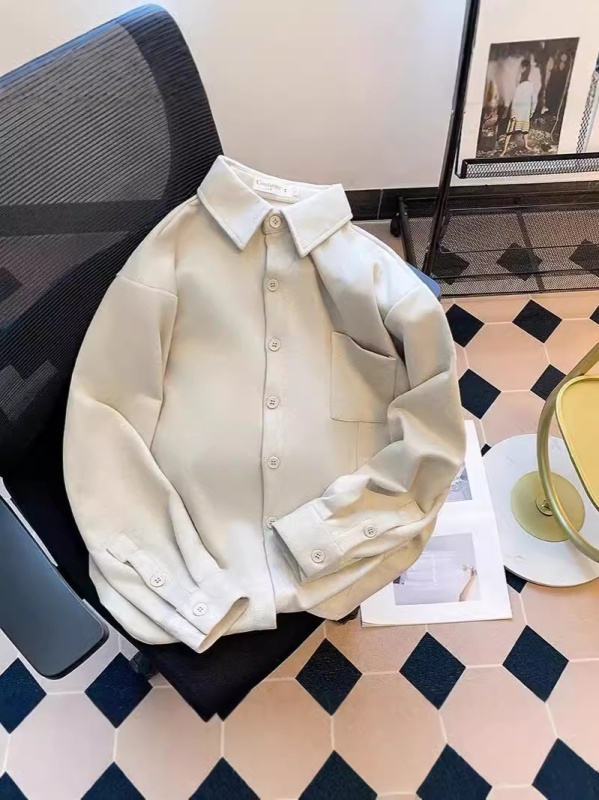 Muška košulja od nubuka s dugim rukavima, korejski stil, širok kroj, bez peglanja, za proljeće i jesen