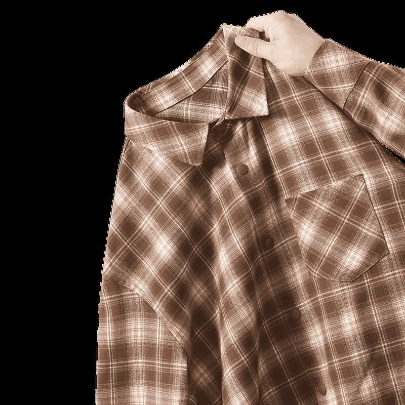 Tavasz–ősz retro kontrasztos flanel ing karos mintával, hosszú ujjú, laza szabású, férfi mindennapi viselet
