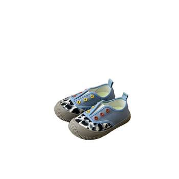 Gyerekeknek való vászoncipő, slip-on Velcro záródással, lélegzetelálló, csúszásmentes, koreai retro stílus, tavasz–nyár