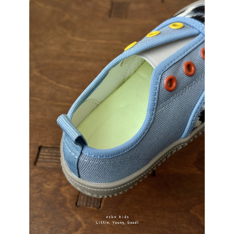 Gyerekeknek való vászoncipő, slip-on Velcro záródással, lélegzetelálló, csúszásmentes, koreai retro stílus, tavasz–nyár