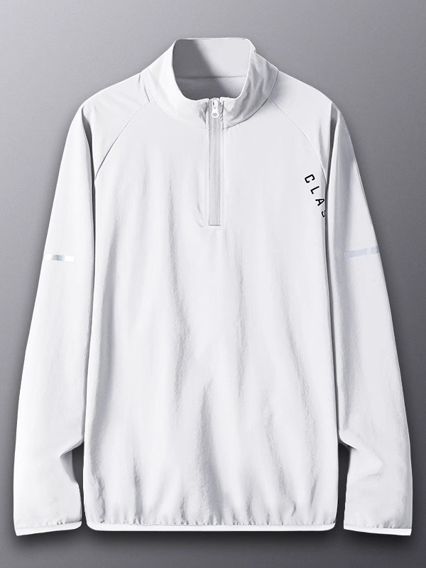 Férfi hosszú ujjú sportos felső, 2026-os új modell, tavasz–őszre, kerékpározáshoz és futáshoz, edzéshez, álló gallér, lezser felső