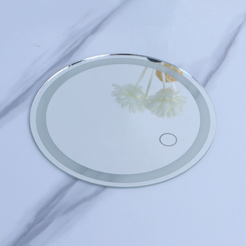 LED ogledalo za šminku s dodirnim senzorom i osvijetljenom staklenom lećom, debljina 1–3 mm