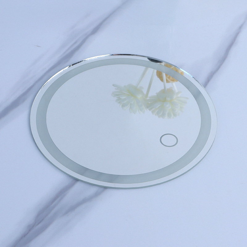 LED ogledalo za šminku s dodirnim senzorom i osvijetljenom staklenom lećom, debljina 1–3 mm